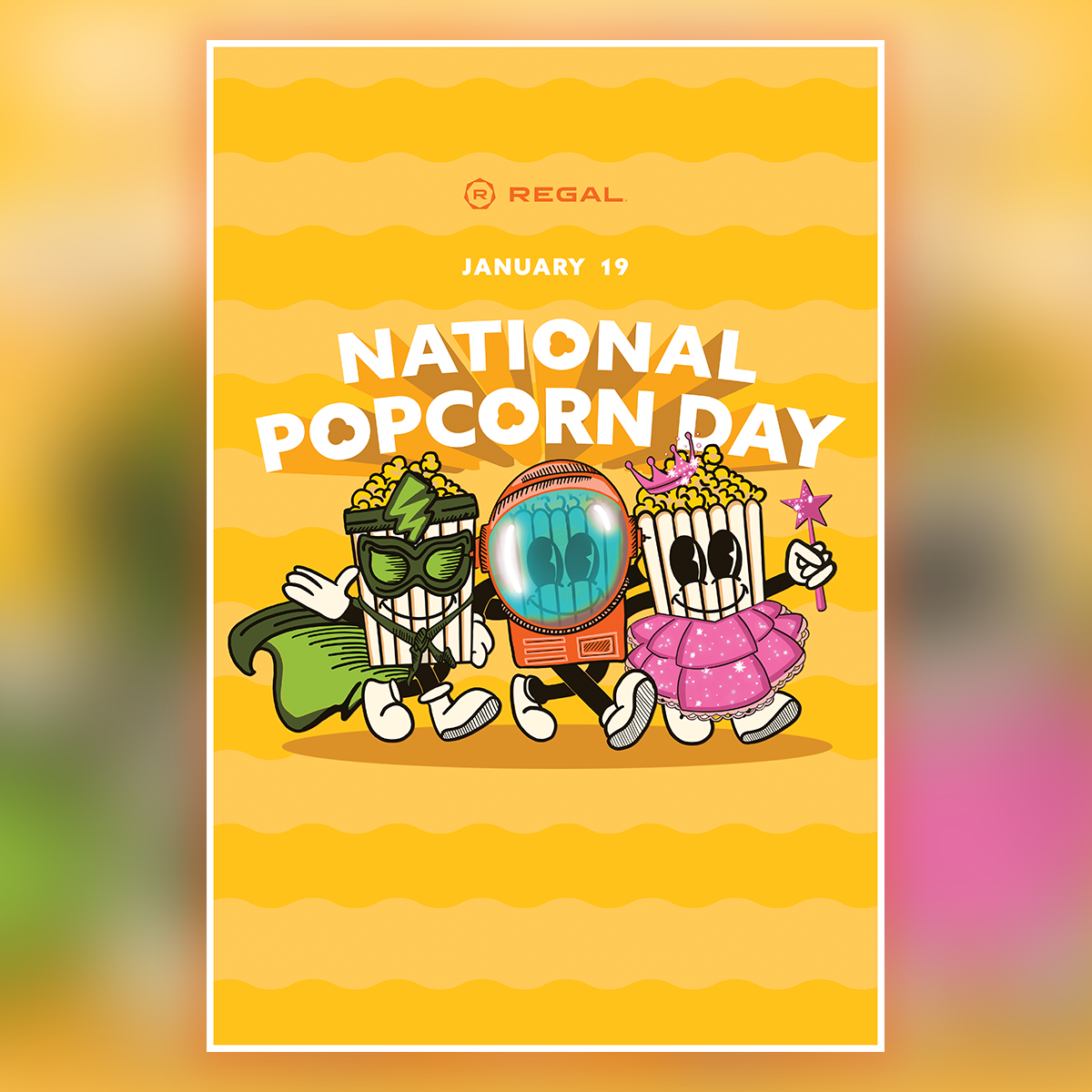 12x18 Exclusive Art Print - National Popcorn Day