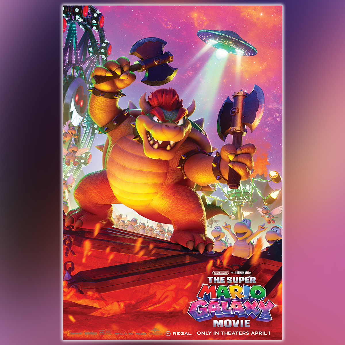 Super Mario Galaxy 12x18 Art Print - Bowser