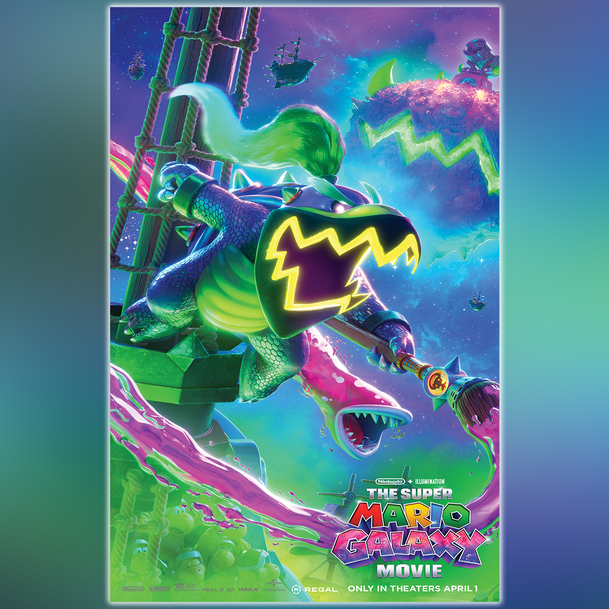 Super Mario Galaxy 12x18 Art Print - Bowser Jr.