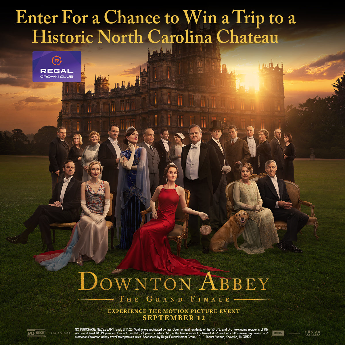 Sweepstakes - Regal Crown Club® Downton Abbey Travel Sweepstakes