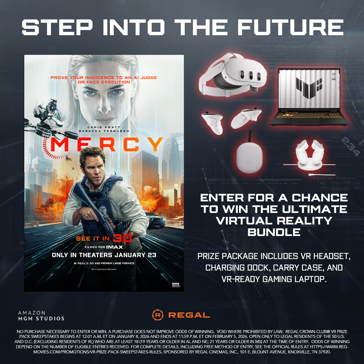 Sweepstakes - Regal Crown Club® VR Prize Pack Sweepstakes