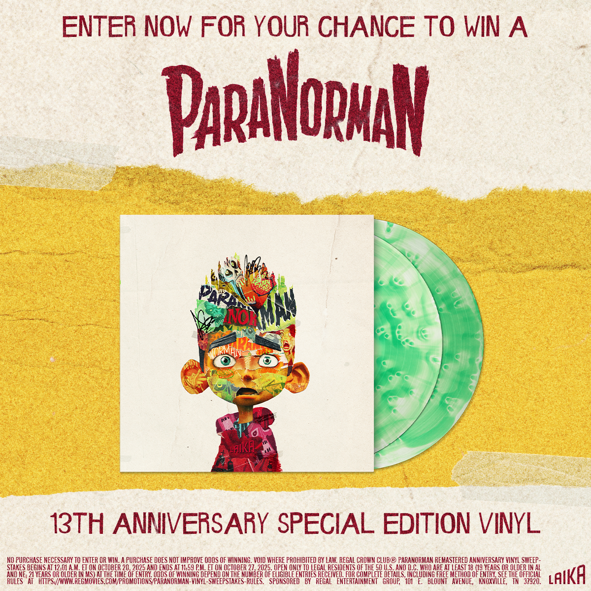 Sweepstakes - Regal Crown Club® ParaNorman Vinyl Sweepstakes