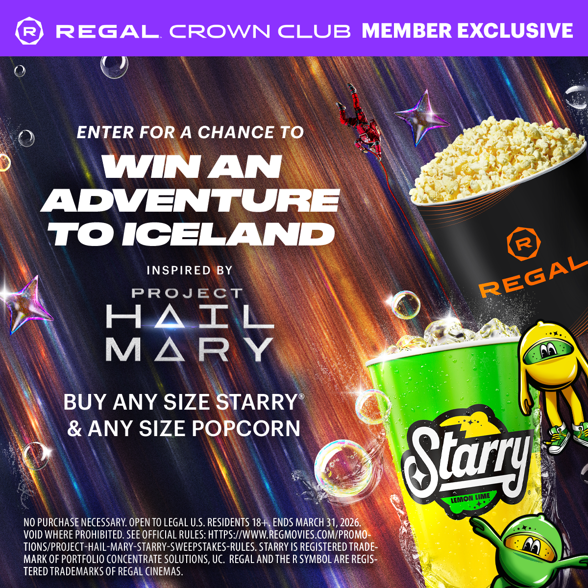 Sweepstakes - Regal Crown Club® Project Hail Mary Starry Night Sweepstakes