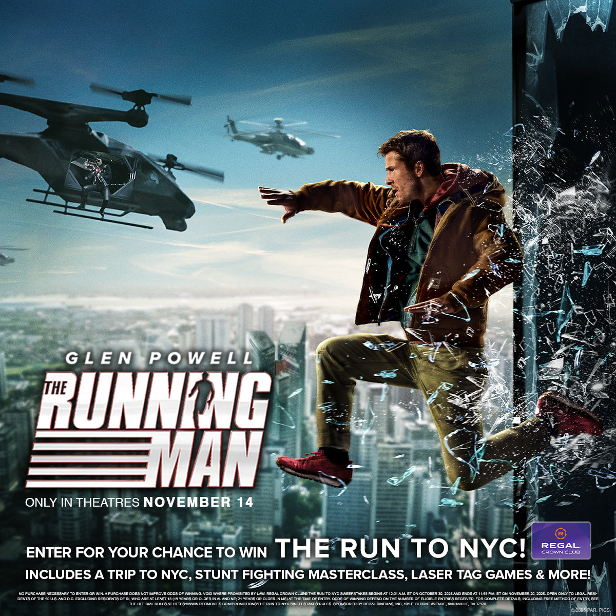 Sweepstakes - Regal Crown Club® The Run to NYC Sweepstakes