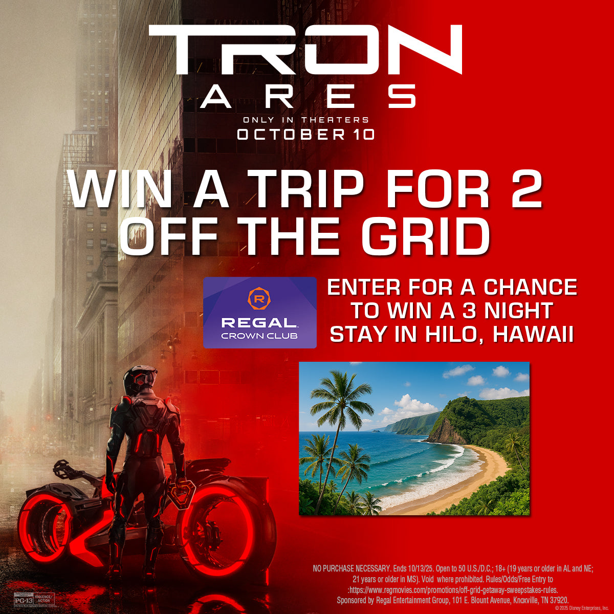 Sweepstakes - Regal Crown Club® Get Away Travel Sweepstakes
